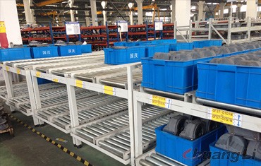 常州國茂減速電機(jī)零部件存儲式輥道貨架